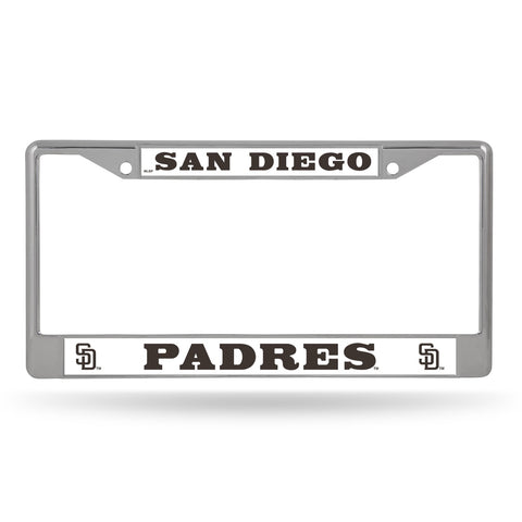 San Diego Padres License Plate Frame Chrome Alternate