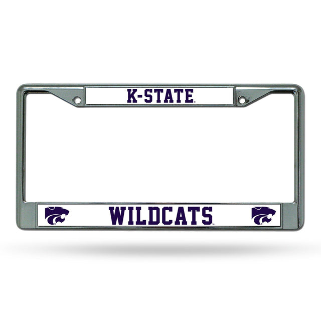 Kansas State Wildcats License Plate Frame Chrome