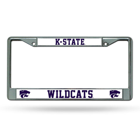 ~Kansas State Wildcats License Plate Frame Chrome~ backorder