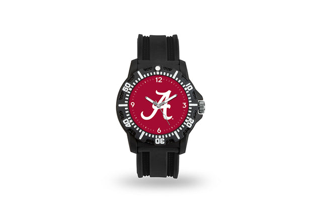 Reloj Alabama Crimson Tide para hombre, modelo 3, con correa negra