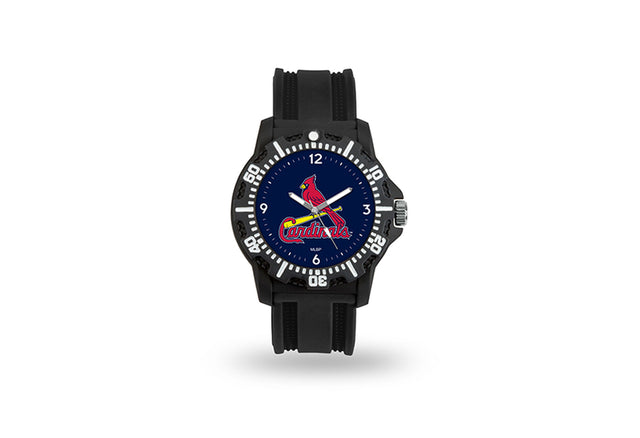 Reloj para hombre St. Louis Cardinals, modelo 3, con correa negra