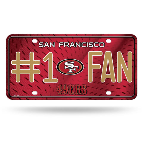 San Francisco 49ers License Plate #1 Fan Alternate