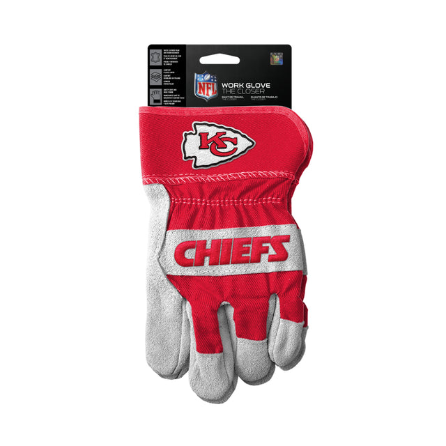 Guantes de los Kansas City Chiefs Estilo de trabajo The Closer Design