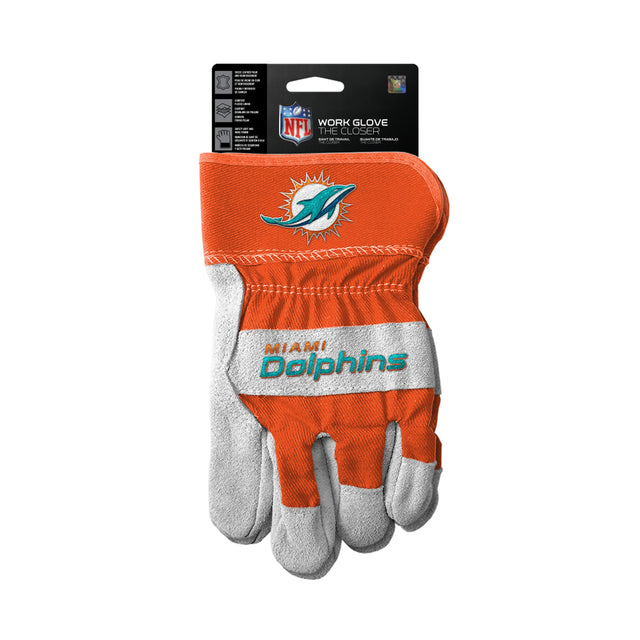 Guantes de los Miami Dolphins Estilo de trabajo The Closer Design