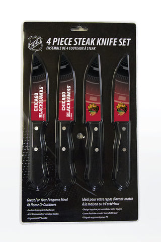 ~Chicago Blackhawks Knife Set - Steak - 4 Pack - Special Order~ backorder