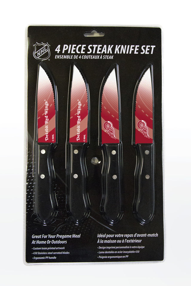 Juego de cuchillos Detroit Red Wings para bistec, paquete de 4