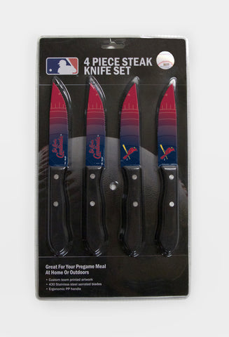 St. Louis Cardinals Knife Set - Steak - 4 Pack