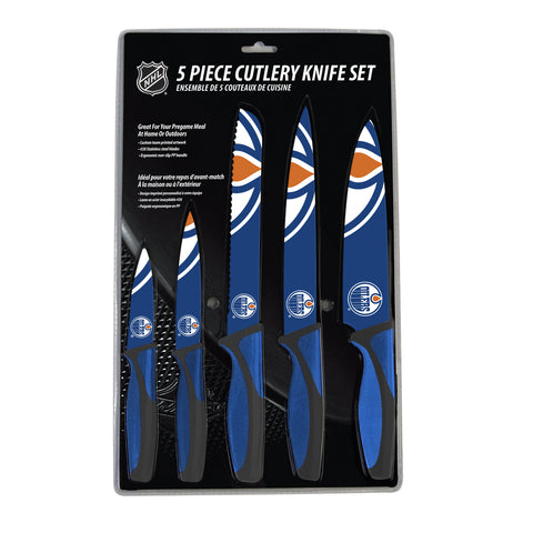 ~Edmonton Oilers Knife Set - Kitchen - 5 Pack - Special Order~ backorder