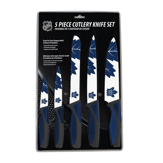 Juego de cuchillos de cocina de Toronto Maple Leafs, paquete de 5