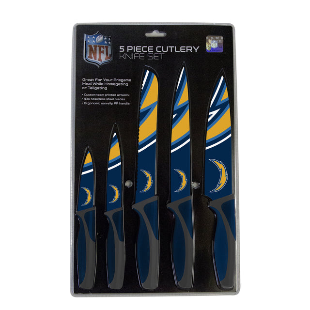 Los Angeles Chargers Knife Set Kitchen 5 Pack