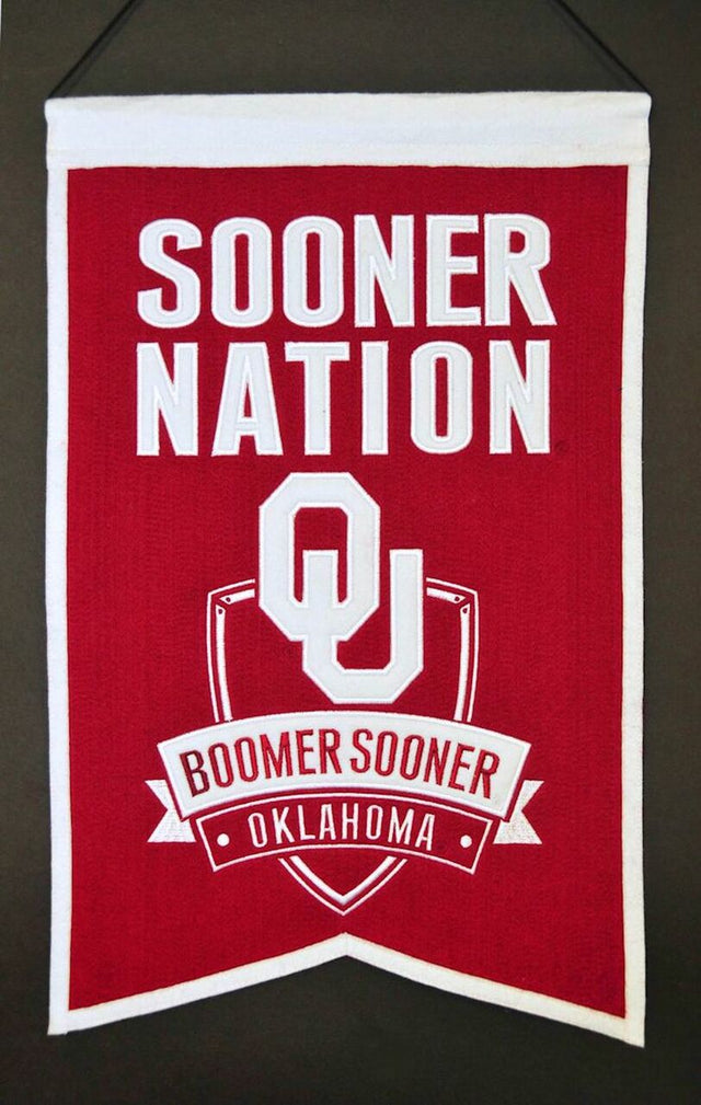 Bandera de los Oklahoma Sooners de 14 x 22 pulgadas, lana de Nations