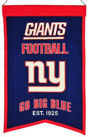 ~New York Giants Banner 14x22 Wool Franchise~ backorder
