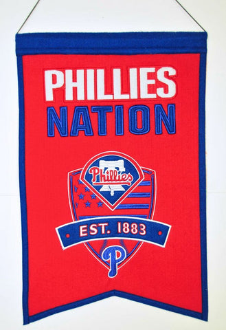 Philadelphia Phillies Banner 14x22 Wool Nations