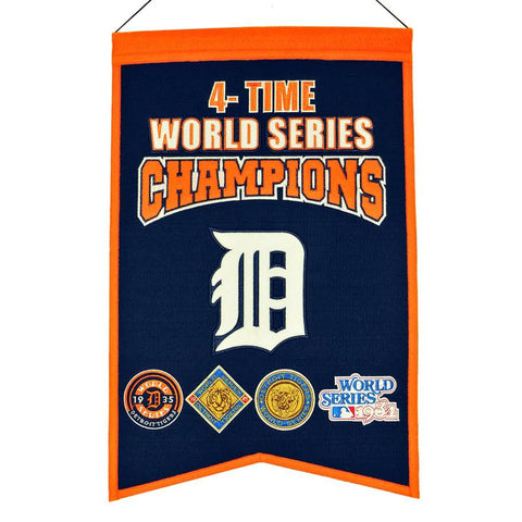 ~Detroit Tigers Banner 14x22 Wool Championship~ backorder
