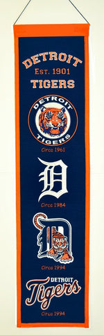 ~Detroit Tigers Banner 8x32 Wool Heritage~ backorder