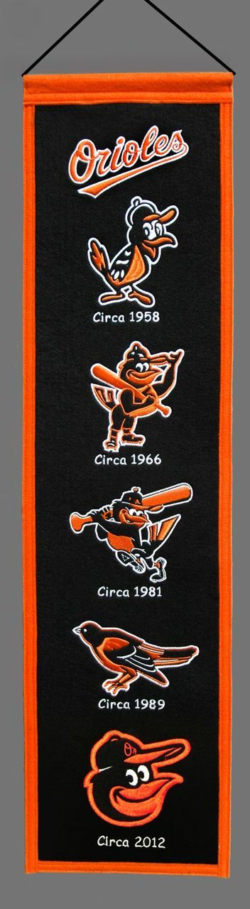 Baltimore Orioles Banner 8x32 Wool Heritage