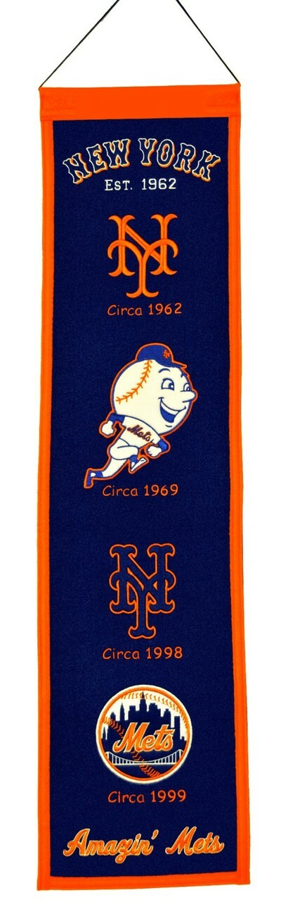 New York Mets Banner 8x32 Wool Heritage