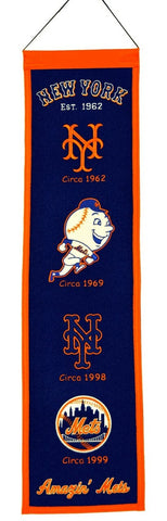 ~New York Mets Banner 8x32 Wool Heritage~ backorder