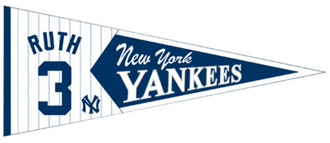 ~New York Yankees Pennant 13x32 Wool Legends Babe Ruth~ backorder