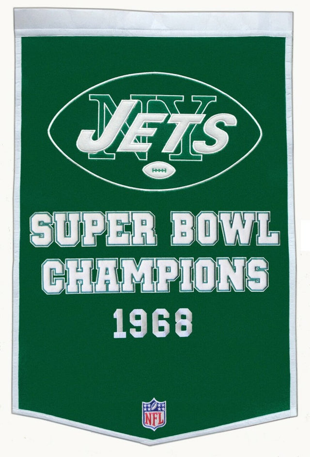 Estandarte de los New York Jets de 24 x 36 de lana Dynasty