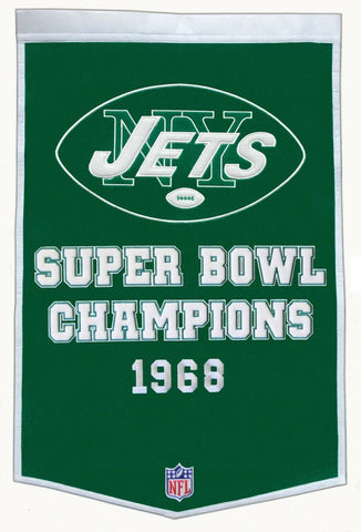 ~New York Jets Banner 24x36 Wool Dynasty~ backorder