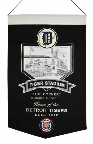 ~Detroit Tigers Banner 15x24 Wool Stadium Tiger Stadium~ backorder
