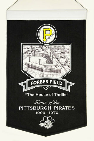 Pittsburgh Pirates Banner 15x24 Wool Stadium Forbes Field