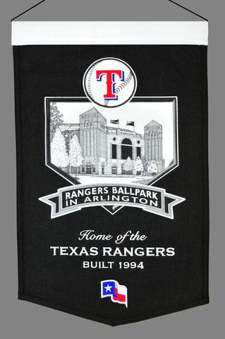 ~Texas Rangers Banner 15x24 Wool Stadium Rangers Ball Park~ backorder
