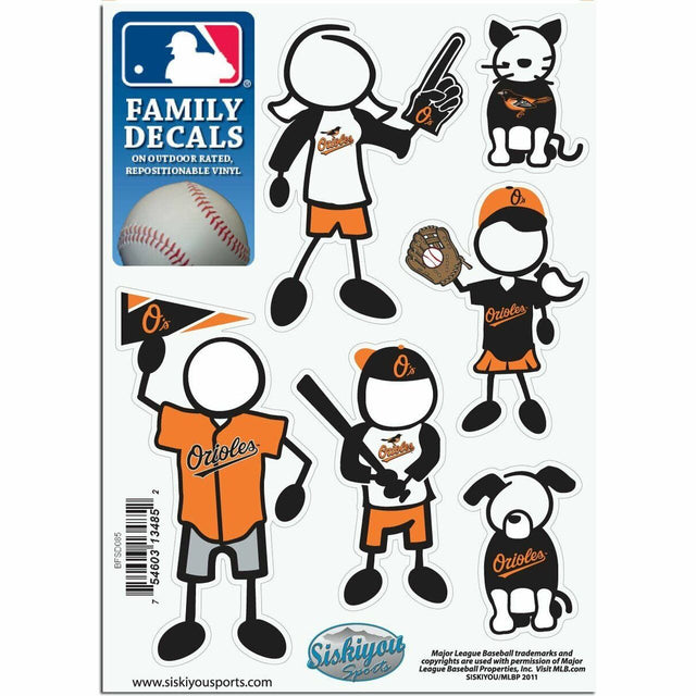 Baltimore Orioles Decal 5x7 Family Sheet