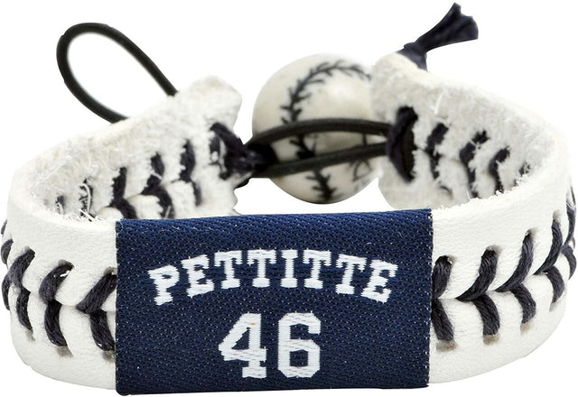 Pulsera de béisbol genuina de los Yankees de Nueva York de Andy Pettite