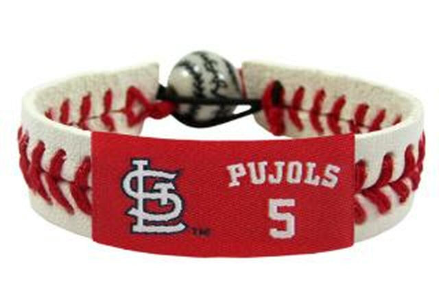 Pulsera de béisbol con la camiseta de Albert Pujols de los St. Louis Cardinals CO