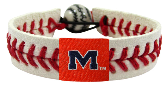 Pulsera clásica de béisbol de los Mississippi Rebels