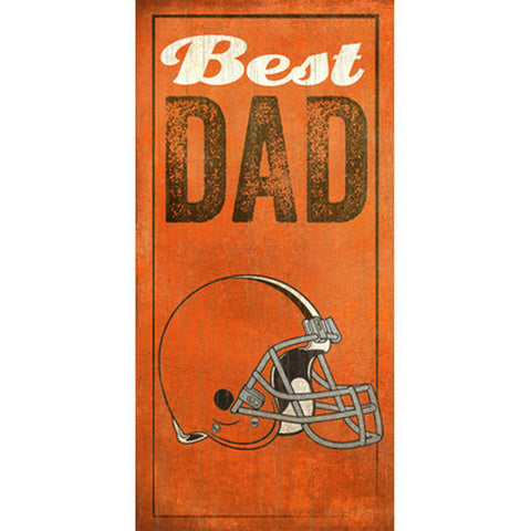 ~Cleveland Browns Wood Sign - Best Dad - 6x12 - Special Order~ backorder