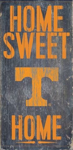 Tennessee Volunteers Wood Sign - Home Sweet Home 6"x12"