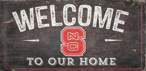 ~North Carolina State Wolfpack Sign Wood 6x12 Welcome To Our Home Design - Special Order~ backorder
