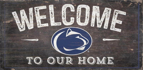~Penn State Nittany Lions Sign Wood 6x12 Welcome To Our Home Design - Special Order~ backorder