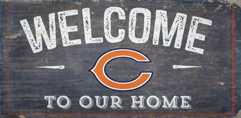 ~Chicago Bears Sign Wood 6x12 Welcome To Our Home Design - Special Order~ backorder