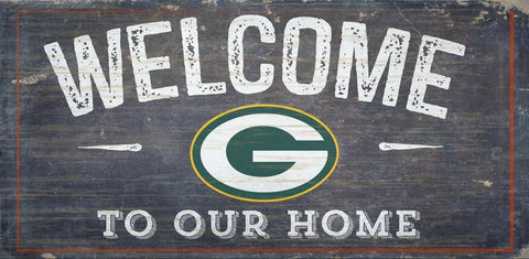 ~Green Bay Packers Sign Wood 6x12 Welcome To Our Home Design - Special Order~ backorder