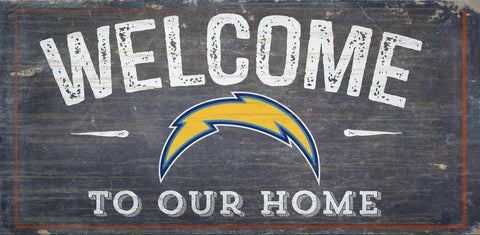 ~Los Angeles Chargers Sign Wood 6x12 Welcome To Our Home Design - Special Order~ backorder
