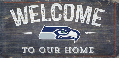 ~Seattle Seahawks Sign Wood 6x12 Welcome To Our Home Design - Special Order~ backorder