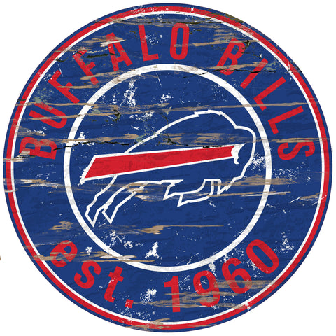 ~Buffalo Bills Wood Sign - 24" Round - Special Order~ backorder