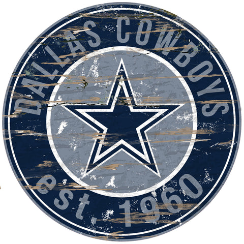 ~Dallas Cowboys Wood Sign - 24" Round - Special Order~ backorder