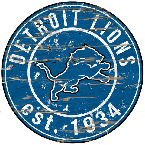 ~Detroit Lions Wood Sign - 24" Round - Special Order~ backorder