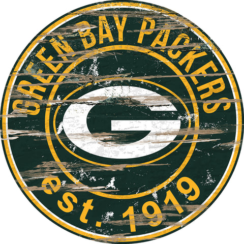 ~Green Bay Packers Wood Sign - 24" Round - Special Order~ backorder