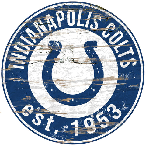 ~Indianapolis Colts Wood Sign - 24" Round - Special Order~ backorder