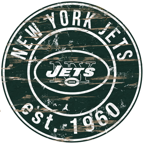 ~New York Jets Wood Sign - 24" Round - Special Order~ backorder