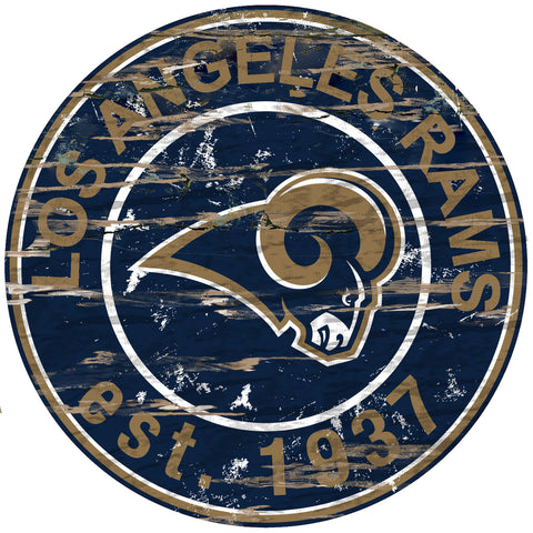 ~Los Angeles Rams Wood Sign - 24" Round - Special Order~ backorder
