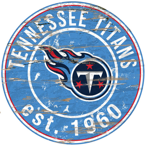 ~Tennessee Titans Wood Sign - 24" Round - Special Order~ backorder