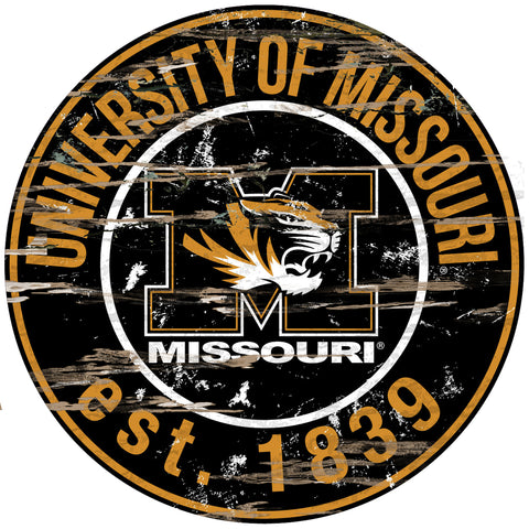 ~Missouri Tigers Wood Sign - 24" Round - Special Order~ backorder