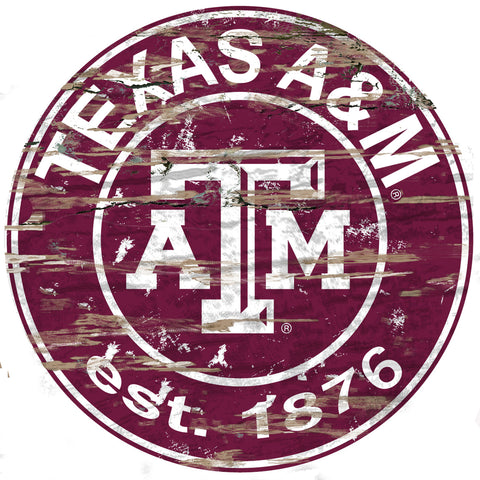 ~Texas A&M Aggies Wood Sign - 24" Round - Special Order~ backorder